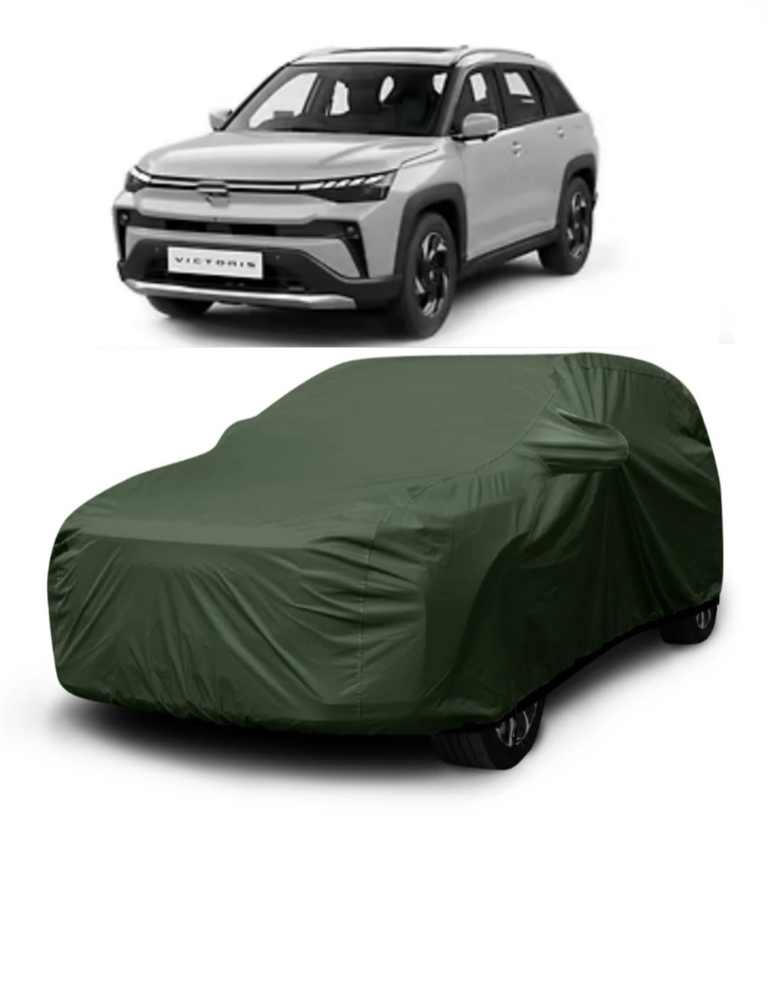 Waterproof Car Body Cover for Maruti Victorious – All Weather Protection | Dustproof, UV Resistant (Life TIME Mehndi)