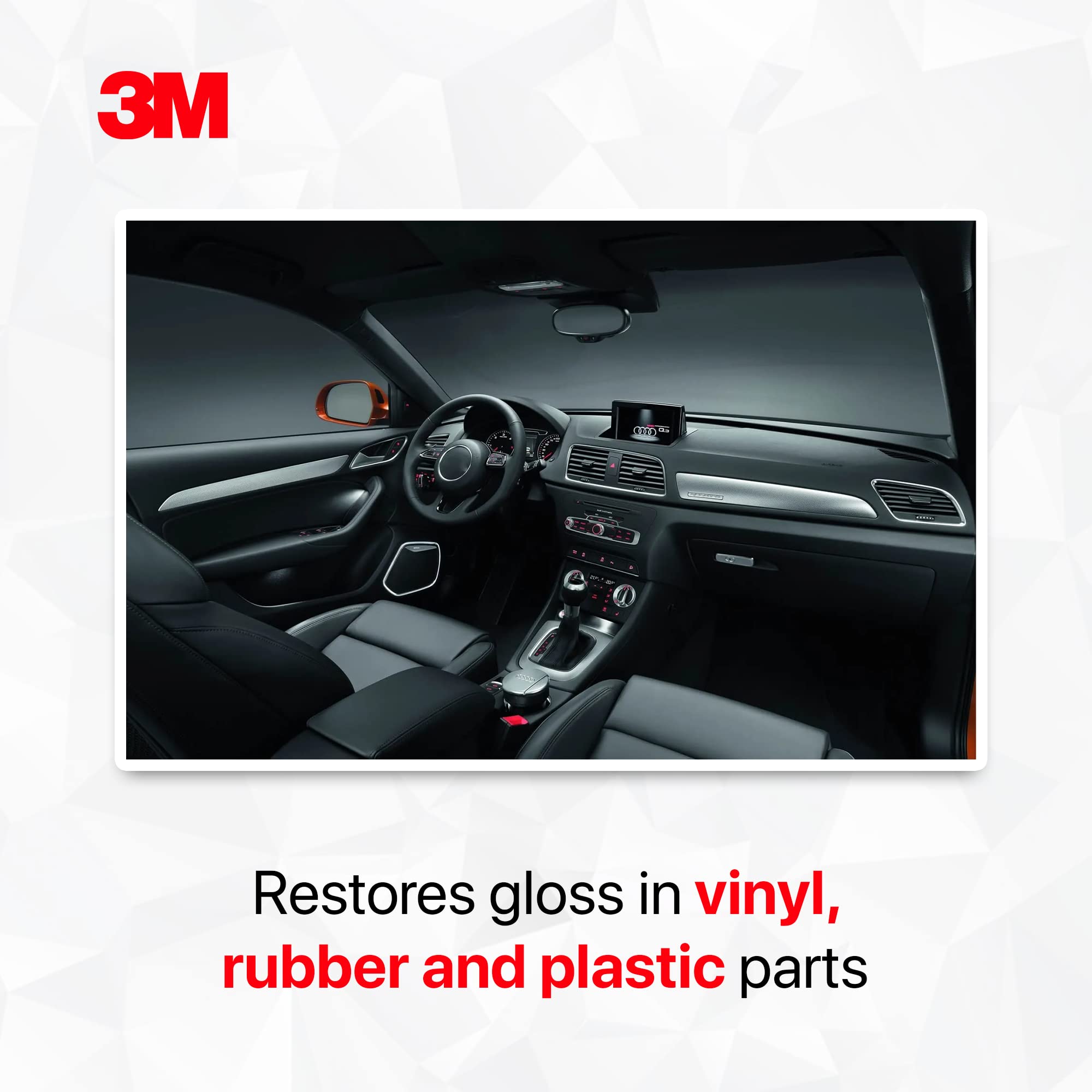 3M Car Dashboard Dresser (500 ml) | Restores Gloss and Shine on Dashboard and Other Plastic Parts | Protection from UV Rays and Fading