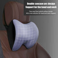NNEDSZ Cloud Grey Memory Foam Car Seat Neck and Lumbar Support Set - Ergonomic Cushion for Office, Home, and Driving