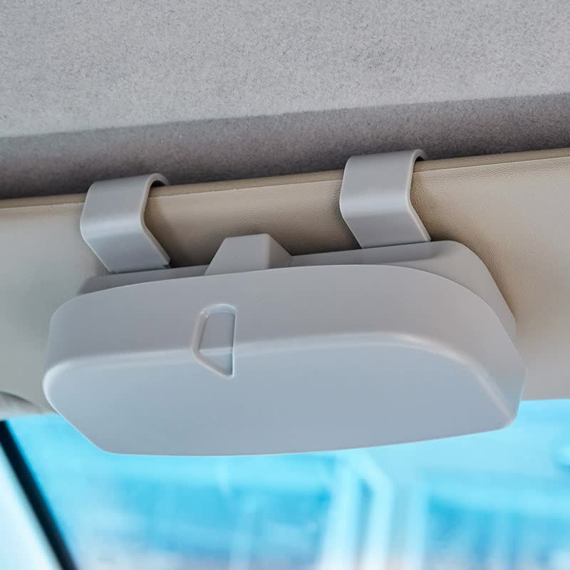 NNEDSZ Grey Car Visor Sunglasses Holder | Compact and Durable Storage for Eyewear in Your Car