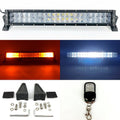 Ultra Bright Strobe Cree Straight Light Bar- Solid white in the middle, strobe amber/red/blue/green on the both end sides