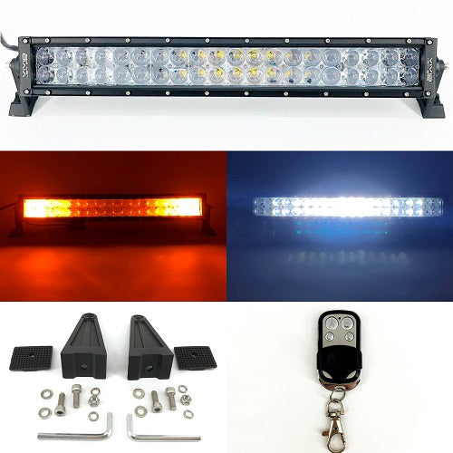 Ultra Bright Strobe Cree Straight Light Bar- Solid white in the middle, strobe amber/red/blue/green on the both end sides