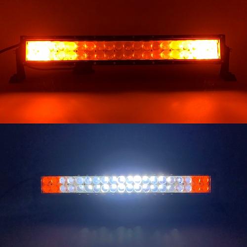 Ultra Bright Strobe Cree Straight Light Bar- Solid white in the middle, strobe amber/red/blue/green on the both end sides