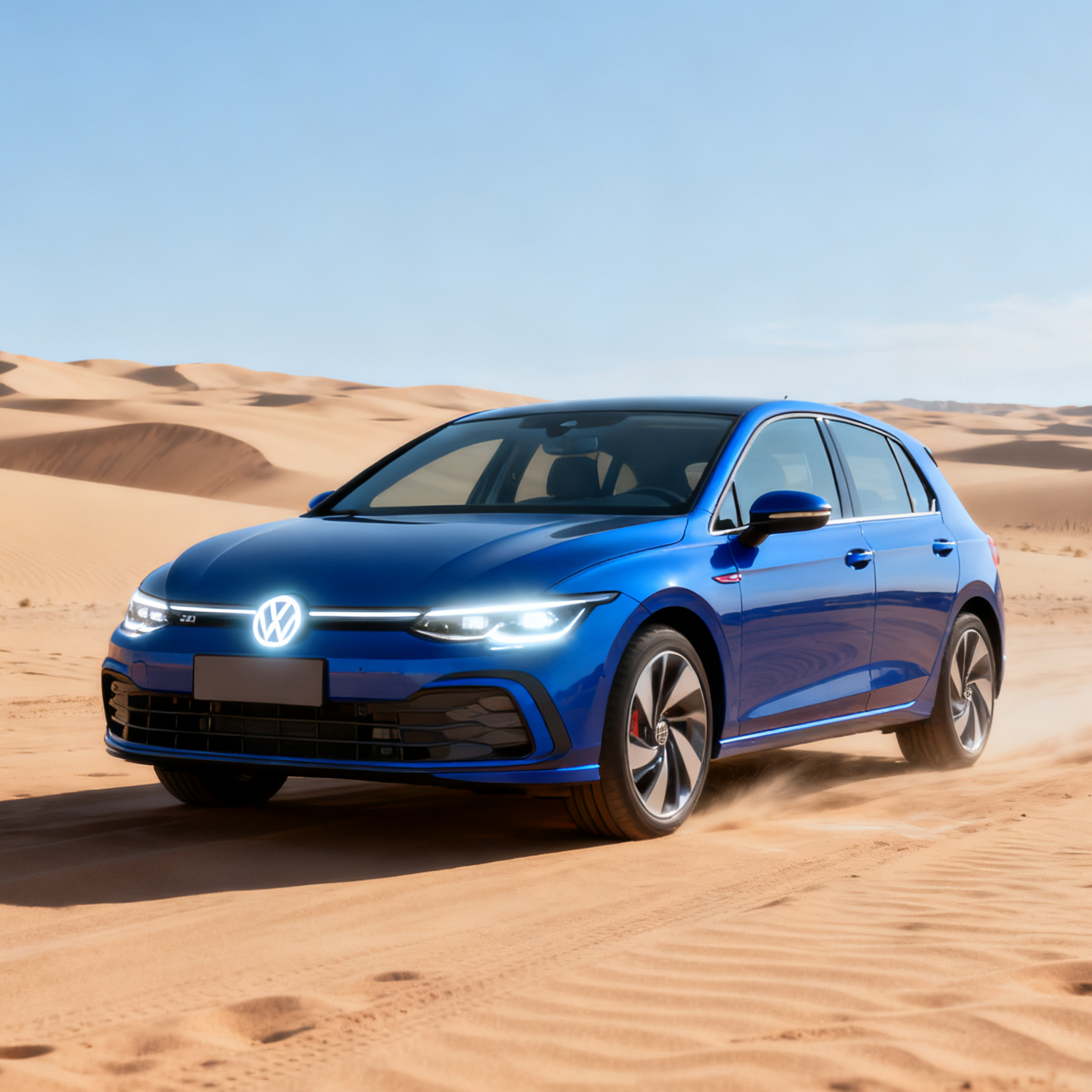 Volkswagen logo front grill LED mirror illuminated emblem ACC radar compatible