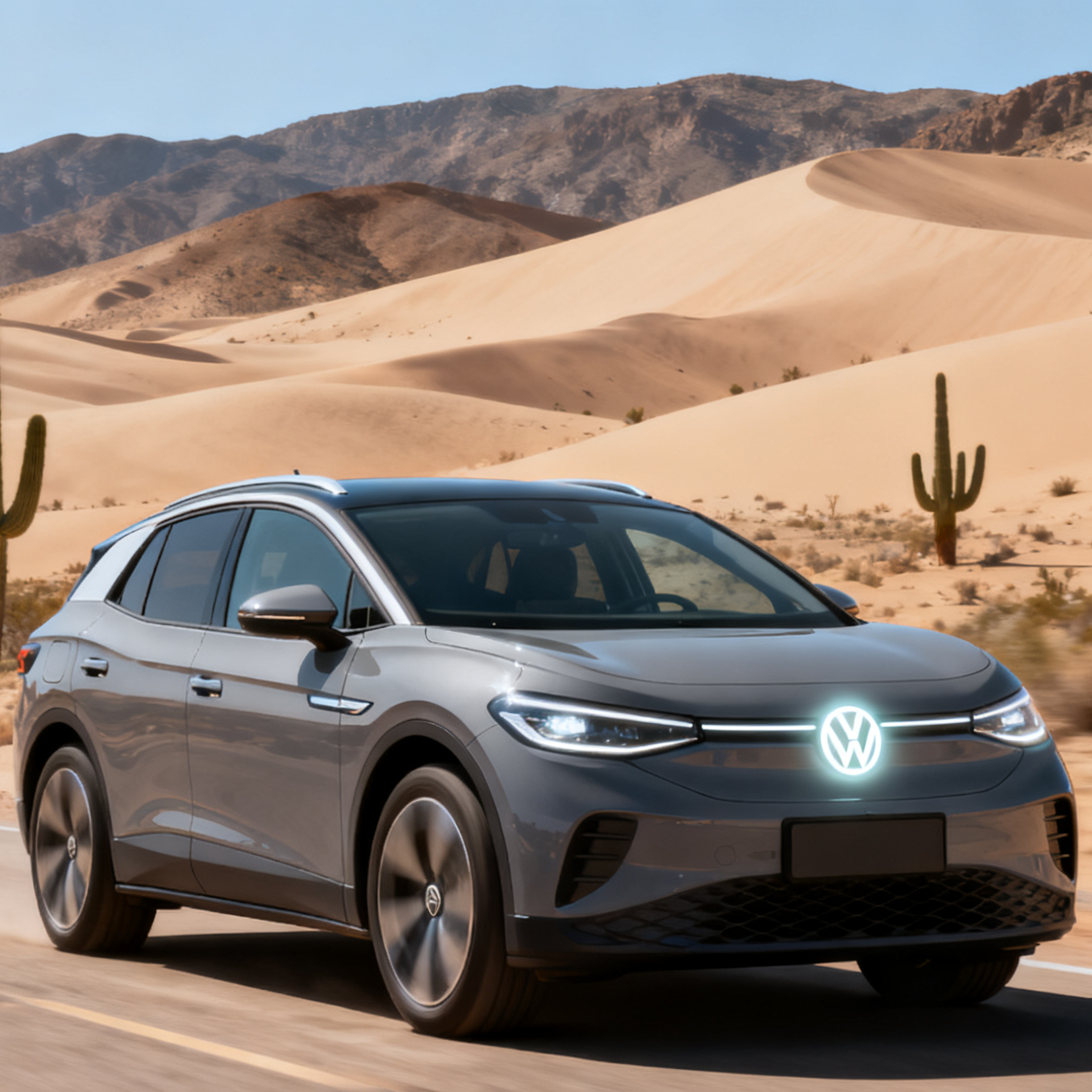 Volkswagen logo front grill LED mirror illuminated emblem ACC radar compatible