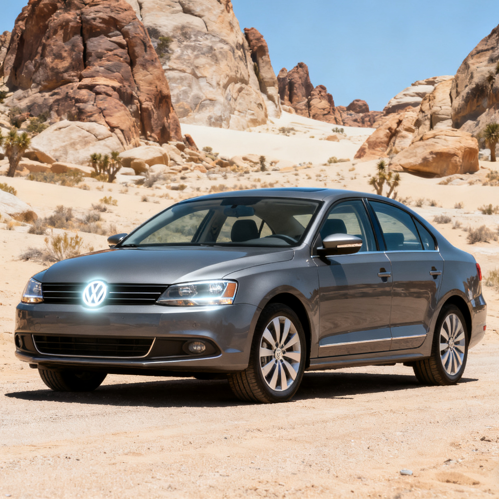 Volkswagen logo front grill LED mirror illuminated emblem ACC radar compatible