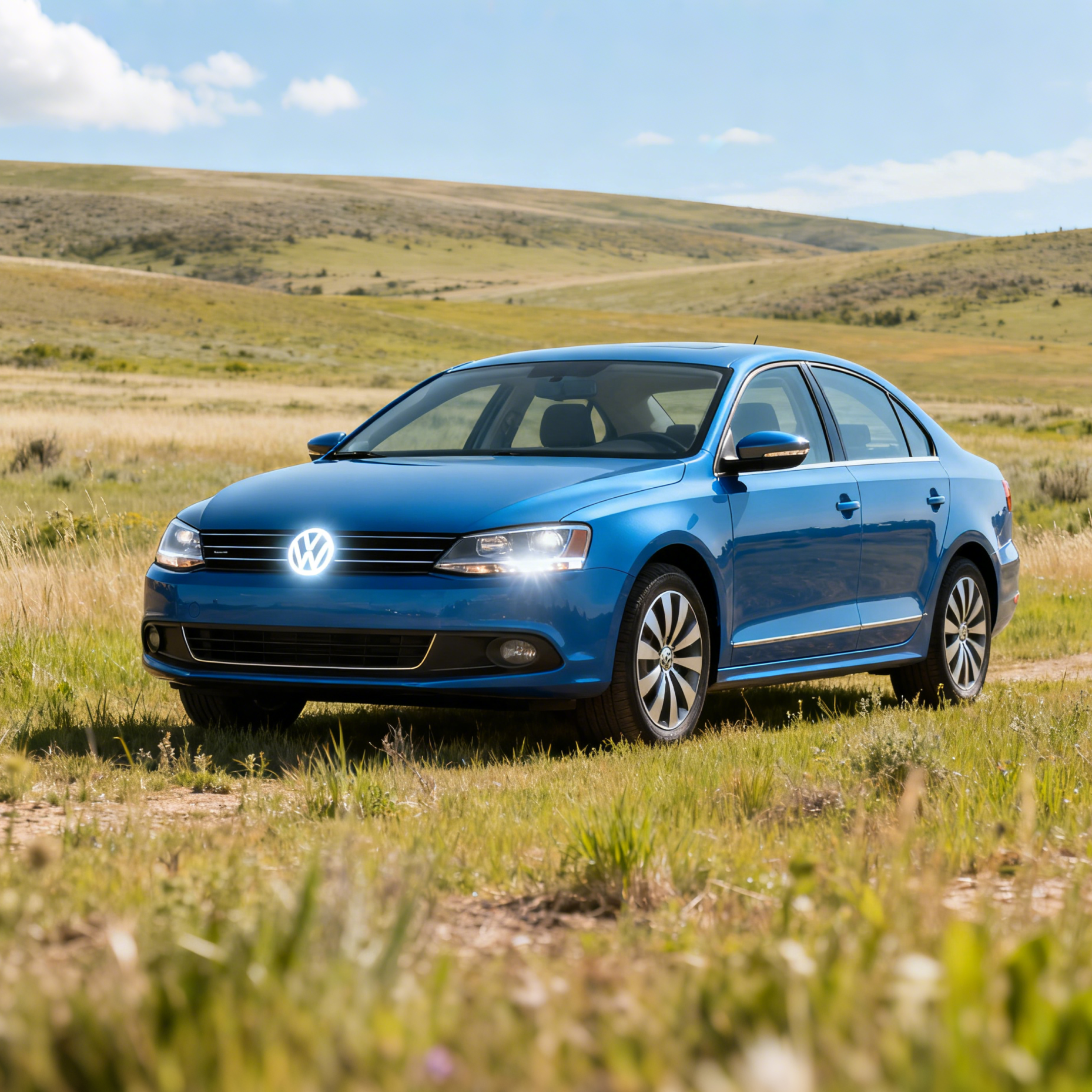 Volkswagen logo front grill LED mirror illuminated emblem ACC radar compatible