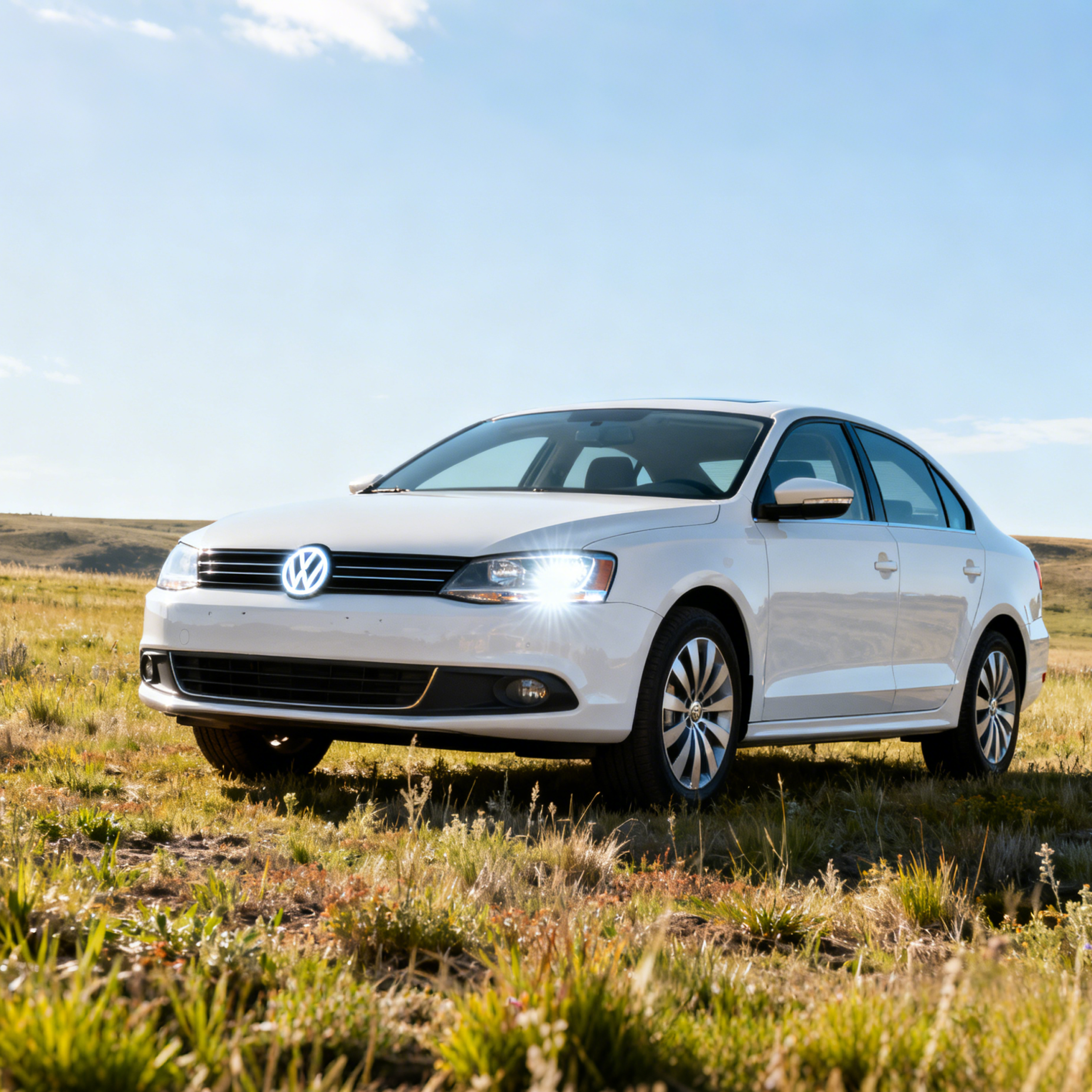 Volkswagen logo front grill LED mirror illuminated emblem ACC radar compatible